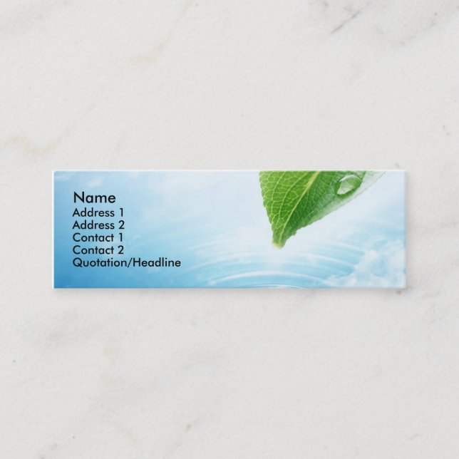Visite Mini Modèle pur de carte de profil de l'eau (Devant)