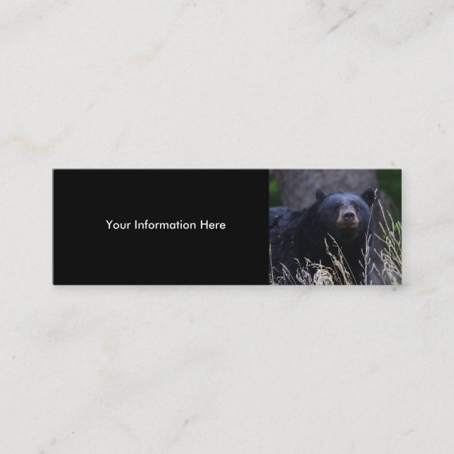 Visite Mini profil ou carte de visite, ours noir (Devant)