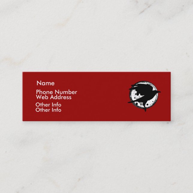 Visite Mini Raven et la carte de profil de lune (Devant)