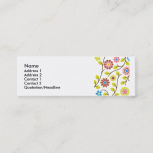Visite Mini Rétro carte de profil de fleur