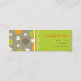 Visite Mini Rétro carte orange de profil de motif d'amusement