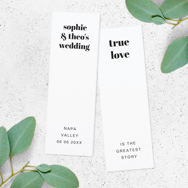 Visite Mini Rétro informel | Carte Signet de mariage préféré (Créateur téléchargé)