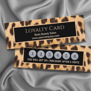 Visite Mini salon de beauté chic SPA leopard LOYALTY CARTE