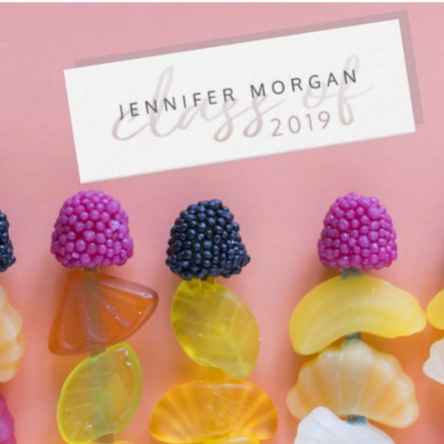 Visite Mini Script rose Gold Whimsical | Carte de nom de diplô (Créateur téléchargé)