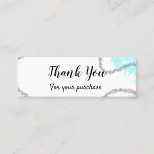 Visite Mini simple carte de remerciements d'entreprise de styl