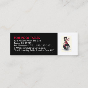 VISITE MINI TABLES DE BILLARD ET BILLARDS - MODÈLE DE CARTE D