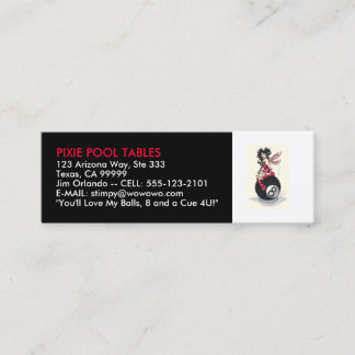 VISITE MINI TABLES DE BILLARD ET BILLARDS - MODÈLE DE CARTE DE