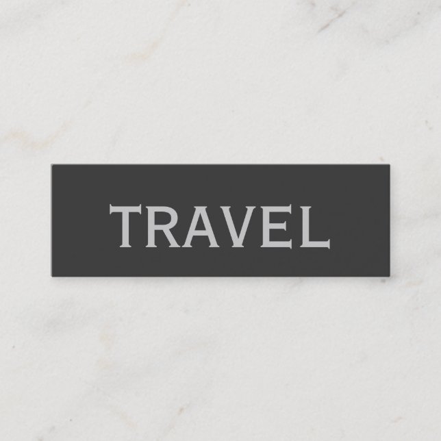 Visite Mini Trendy Cute Chic Plain Travel Agent Carte de visit (Devant)