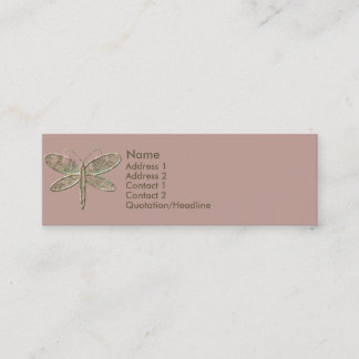 Visite Mini Vert olive de KRW et carte rose de profil