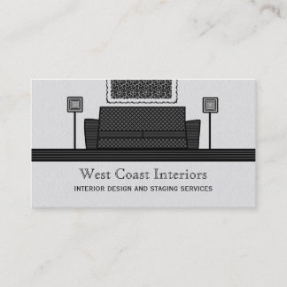 Visite Mobilier funky Carte de visite, Gris