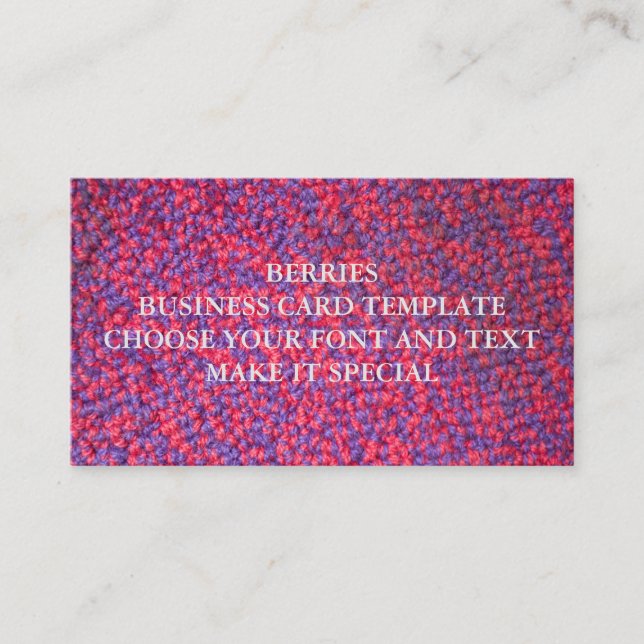 VISITE MODÈLE DE CARTE D'AFFAIRES BERRIES (Devant)
