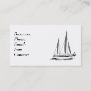 Visite Modèle de carte d'affaires blanche de bateau à voi