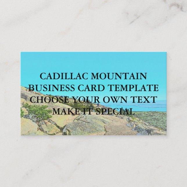 VISITE MODÈLE DE CARTE D'AFFAIRES CADILLAC MOUNTAIN (Devant)
