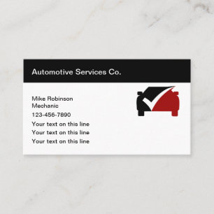 Visite Modèle de carte d'affaires Classy Automotive Servi
