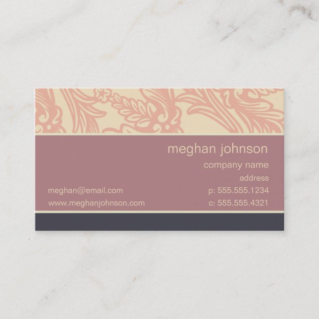 Visite Modèle de carte d'affaires élégante Eggplant soft (Devant)