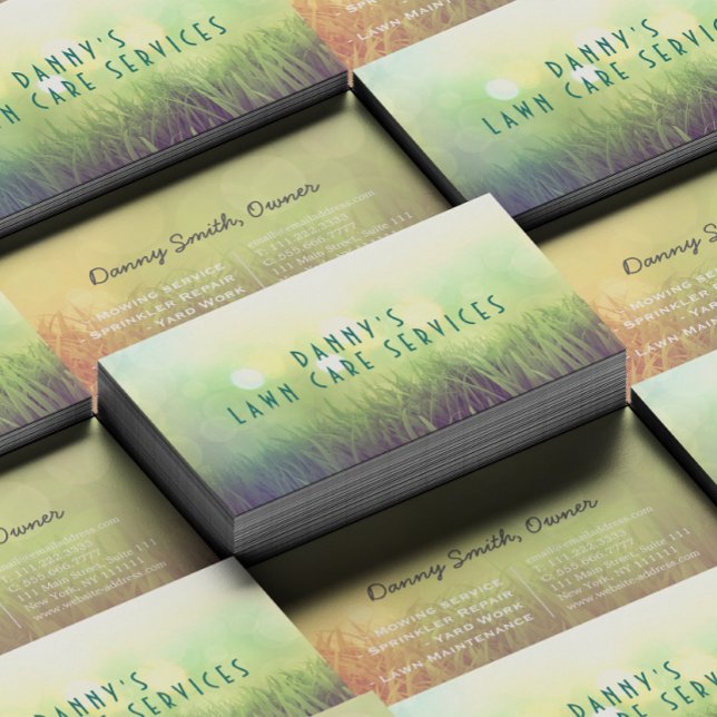 Visite Modèle de carte d'affaires Landscaping Lawn Care M (Créateur téléchargé)