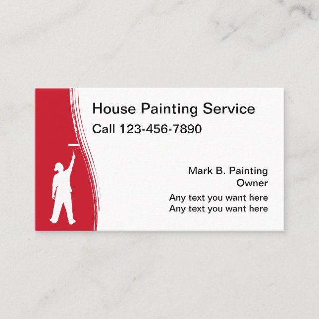Visite Modèle de carte d'affaires moderne Peinture maison (Devant)