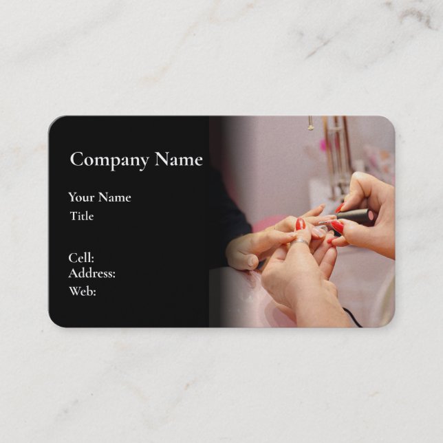 VISITE MODÈLE DE CARTE D'AFFAIRES POUR NAILS (Devant)