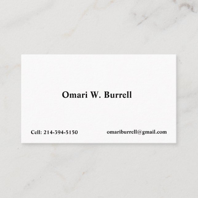 Visite Modèle de carte de profil : Coutume (Devant)
