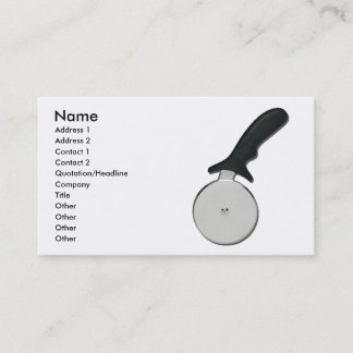 Visite Modèle de carte de profil de coupeur de pizza