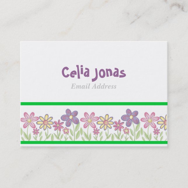 Visite Modèle de carte de profil pour filles adorables (Devant)