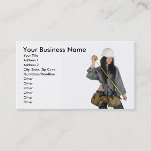 Visite Modèle de carte d'entreprise de construction