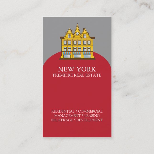 Visite Modèle de carte d'entreprise immobilière (Devant)