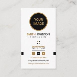 Visite Modèle de carte d'identité professionnelle blanche