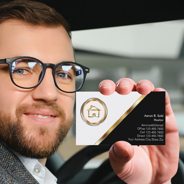 Visite Modèle de carte professionnelle Classy Realtor (Créateur téléchargé)