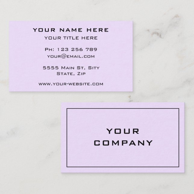 Visite Modèle de carte professionnelle personnalisée Conc (Devant / Derrière)