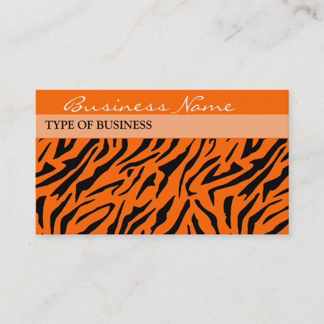 Visite Modèle de carte professionnelle Tiger Print (Devant)