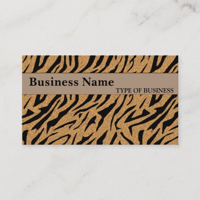 Visite Modèle de carte professionnelle Tiger Print (Devant)