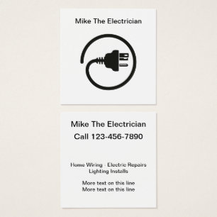 Visite Modèle de logo d'électricien simple Cartes de visi