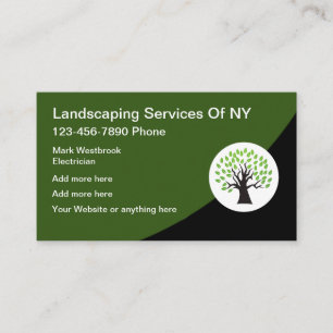 Visite Modèle de logo pour service de paysagisme Carte de