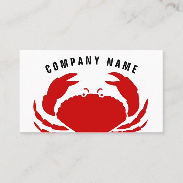 Visite Modèle rouge de logo de fruits de mer du carte de (Devant)