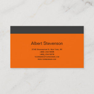 Visite Moderne simple Grey Orange Consultant Carte de vis