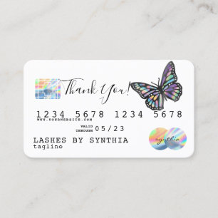 Visite Monarch Holographe Merci Carte de crédit moderne