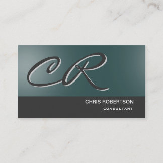 Visite Monogramme Unique Classy Consultant Carte de visit