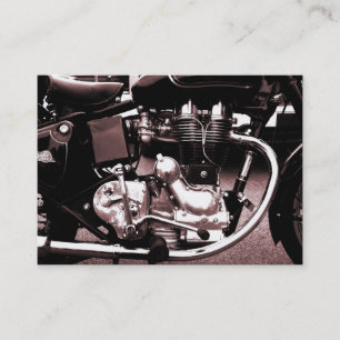 Visite Moteur classique de motocyclette, mini carte photo
