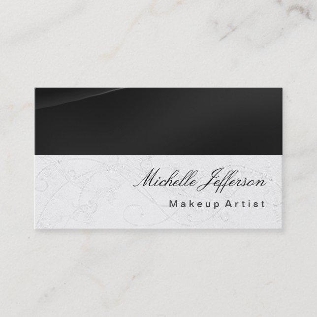 Visite Motif de maquillage Artiste de calligraphie Carte  (Devant)