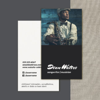 Visite Musicien cool auteur de chansons Ajouter Carte de 