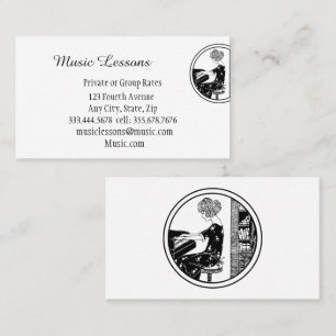 Visite Musique Piano Guitare Cours de professeur Carte de