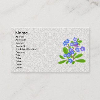 Visite Myosotis des marais et carte de profil de dentelle