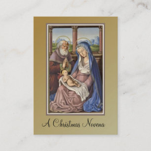 Visite Nativité de Noël Novena Jesus Mary Carte Sainte