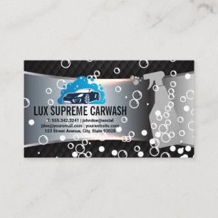 Visite Nettoyer le logo de lavage automatique   Carte de 
