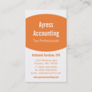 Visite Nettoyer les courbes Carte de visite, Orange