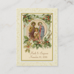 Visite Noël catholique épousant la carte sainte de