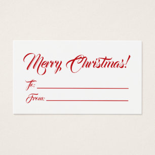 Visite Noël rouge blanc à partir de cartes de script vier