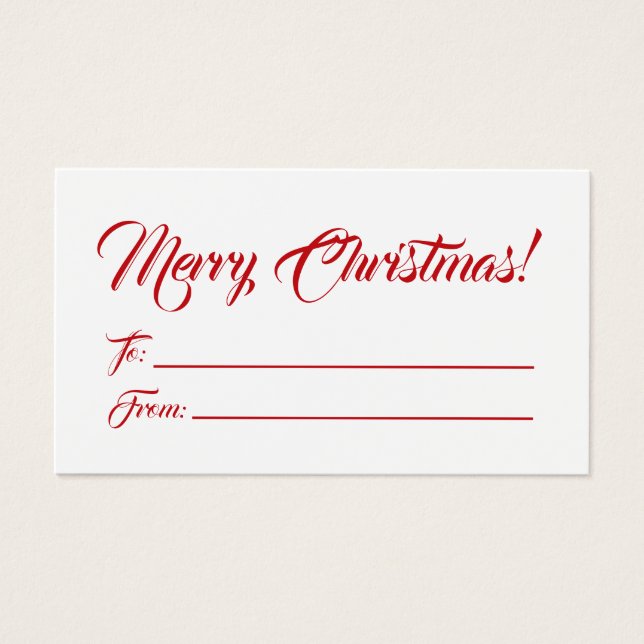 Visite Noël rouge blanc à partir de cartes de script vier (Devant)