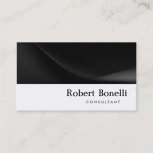 Visite Noir Blanc Plain Moderne Consultant Carte de visit